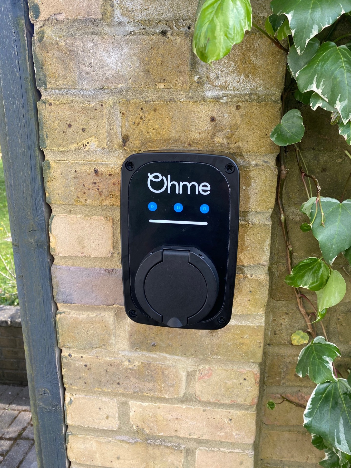 Electric vehicle charger installation complete