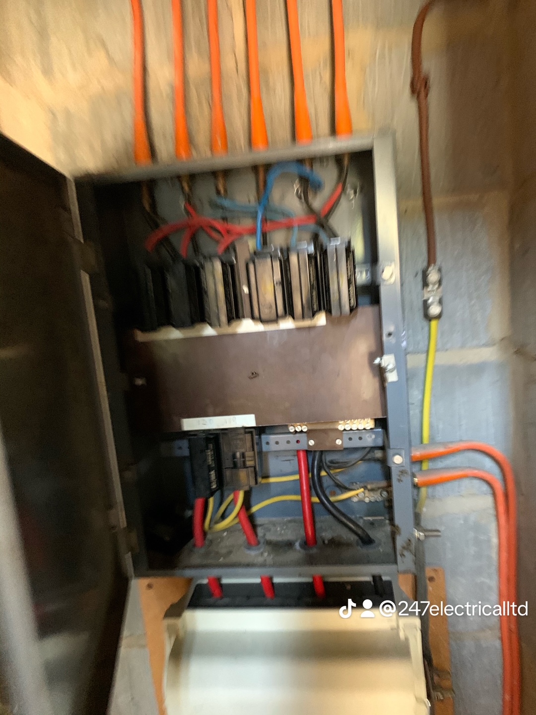 Legacy electrical panel before upgrade