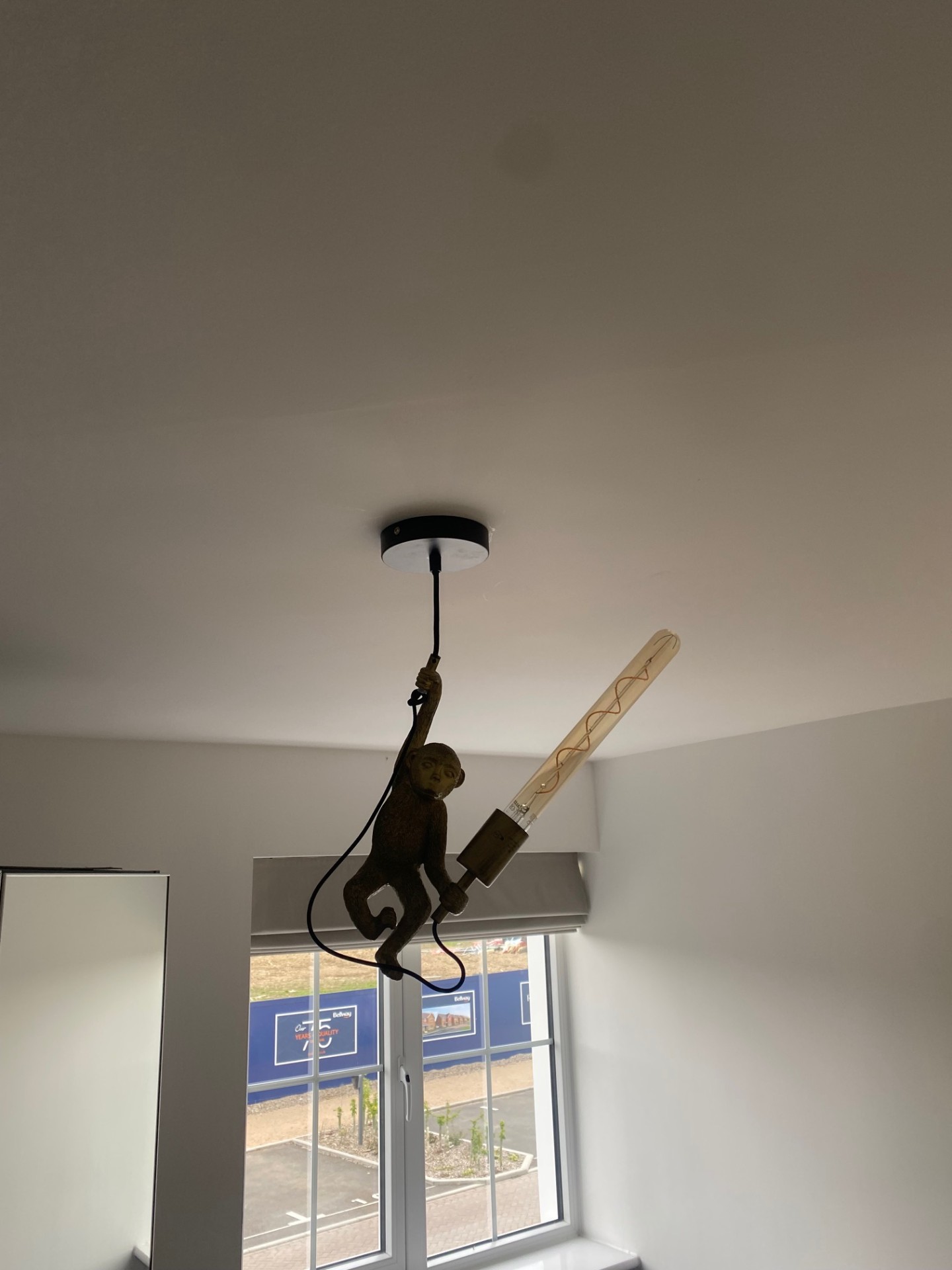 Interior lighting installation with modern LED downlights